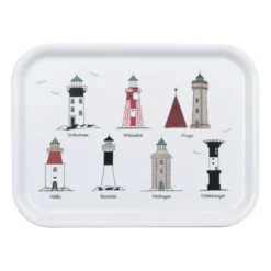 Svenska fyrar bricka 20x27 cm, Multi