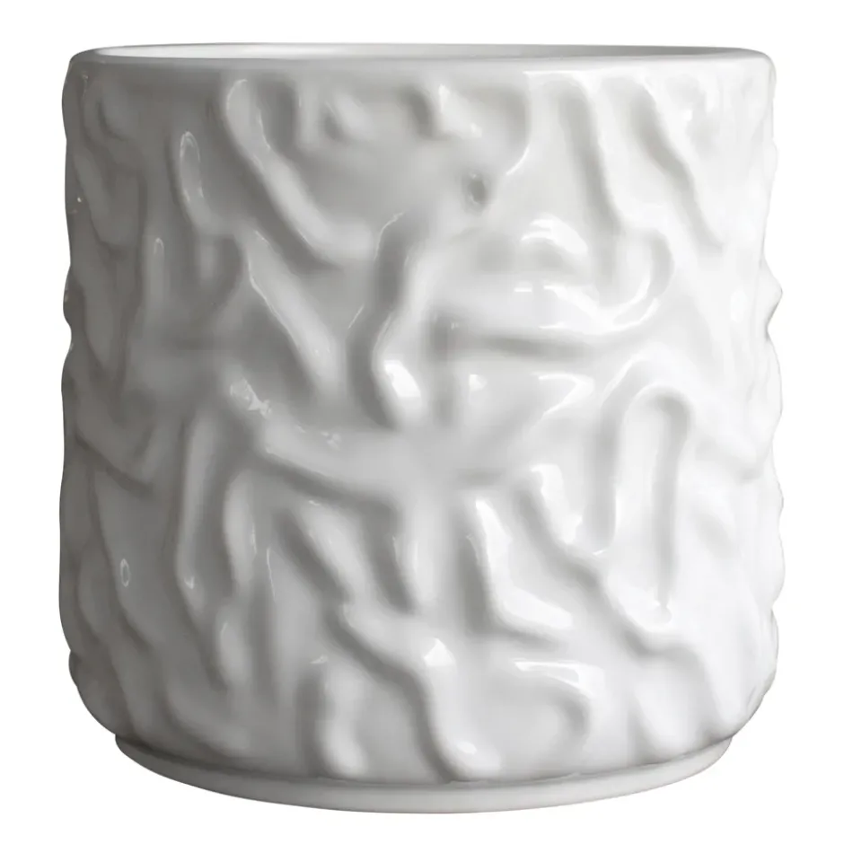 Swoon kruka Ø23 cm, Shiny white