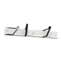 Tamburin kroklist 31,5 cm, Vit-svart