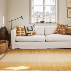 Tapti ullmatta, Masala Yellow-Off White, 320x230 cm