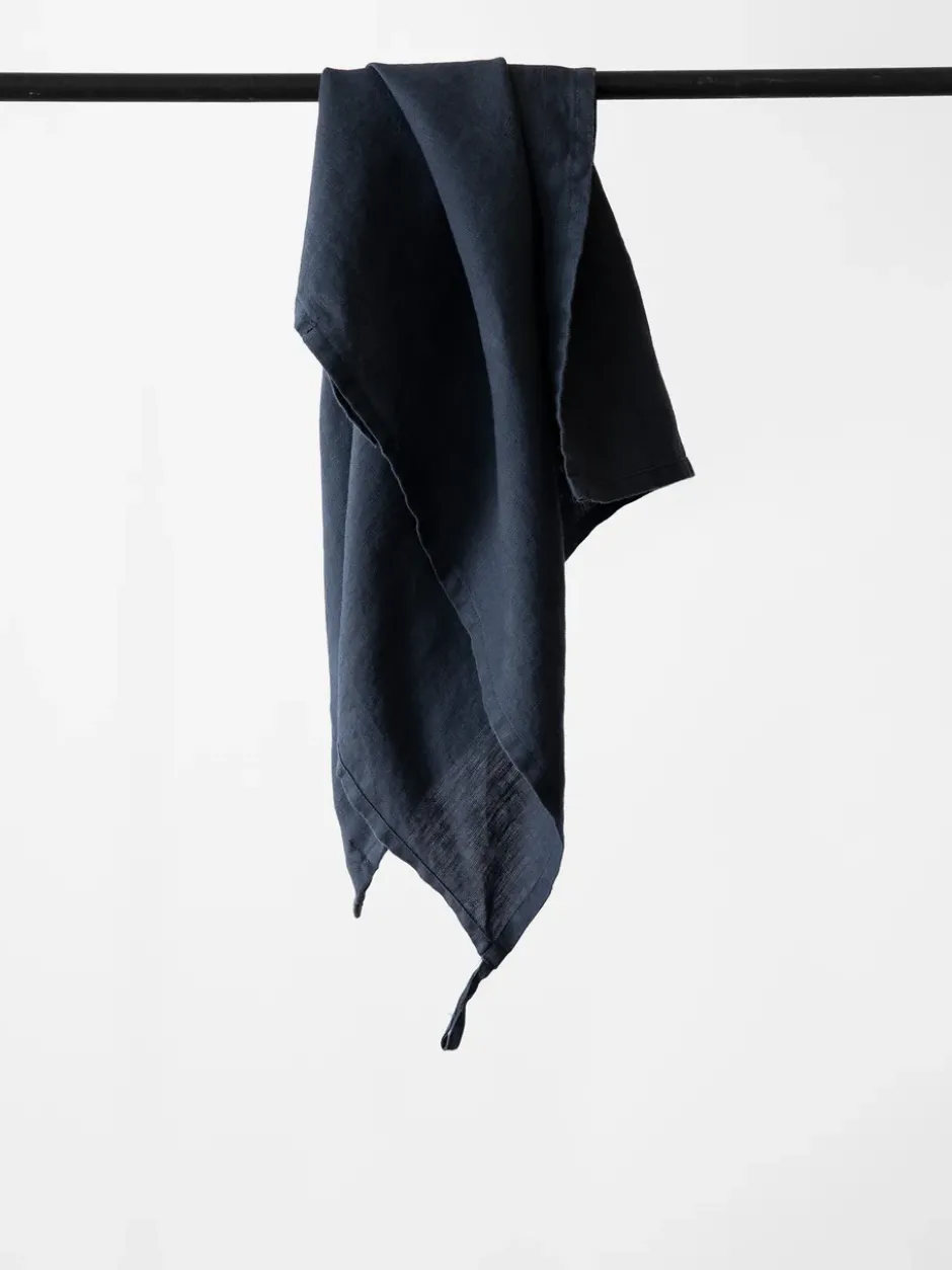 Tell me more kökshandduk linne 50x70 cm, Night blue