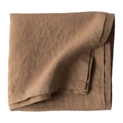 Tell Me More linneduk 145x145 cm, Hazelnut