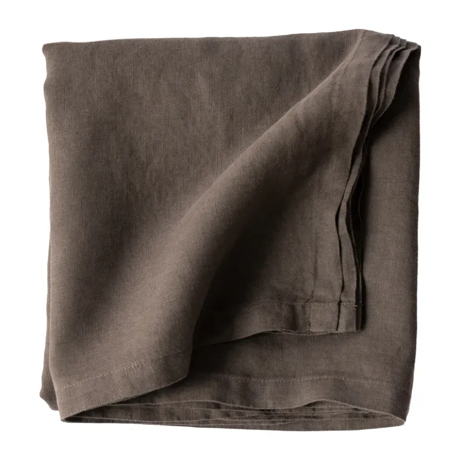 Tell Me More linneduk 145x145 cm, Taupe