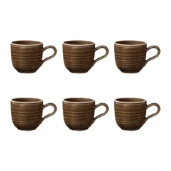 Terra espressokopp 9 cl 6-pack, Earth Brown