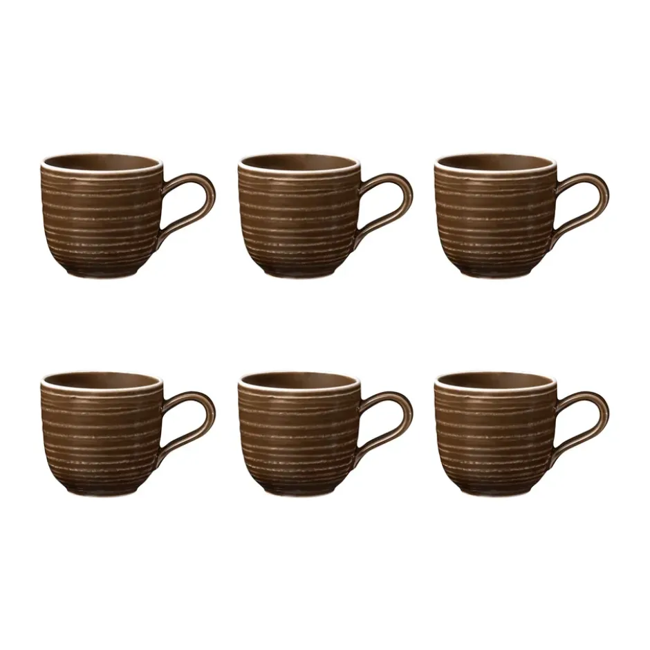 Terra espressokopp 9 cl 6-pack, Earth Brown