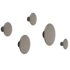 The Dots klädkrok taupe, Ø6,5 cm