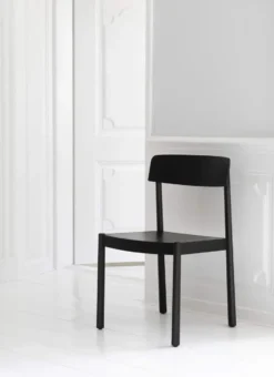 Timb stol med dyna, Black/ Ultra Leather - Black