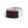 Tin Container Round förvaringsburk, Burgundy-ice blue