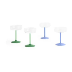 Tint coupeglas 20 cl 2-pack, Clear-jade light green-jade dark green