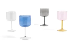 Tint vinglas 25 cl 2-pack, Blå-klar