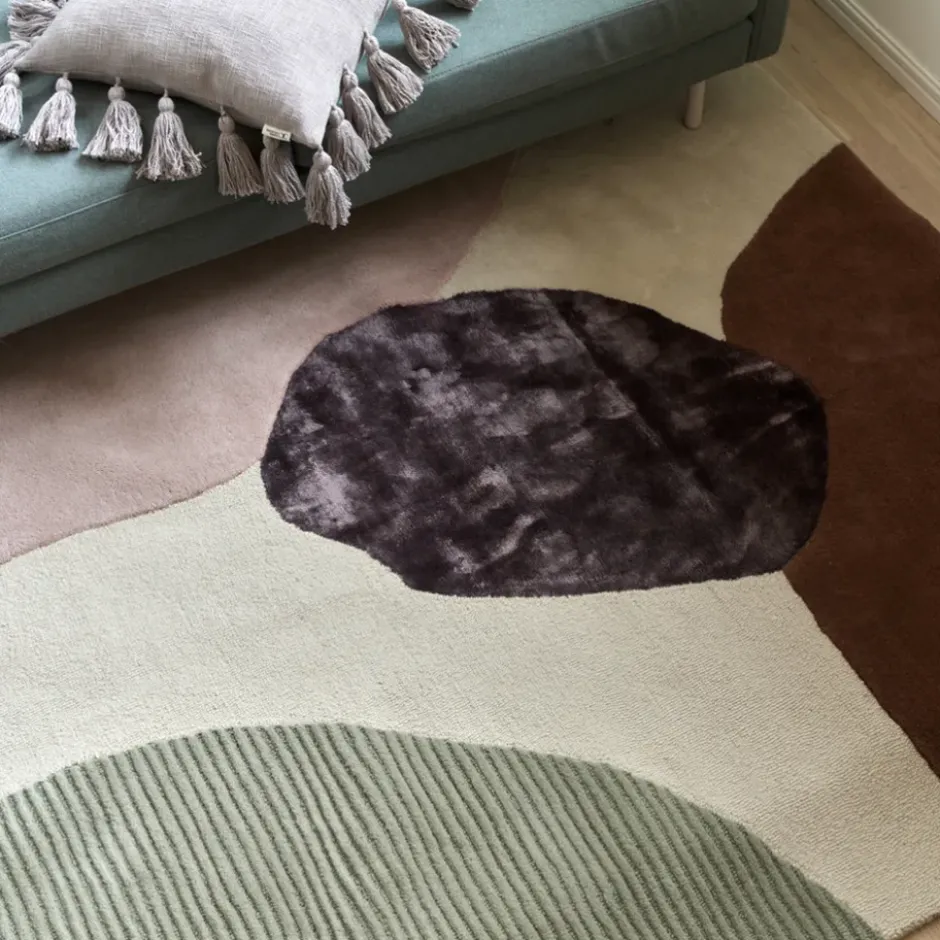 Topaz matta, ivory/green, 250x350 cm
