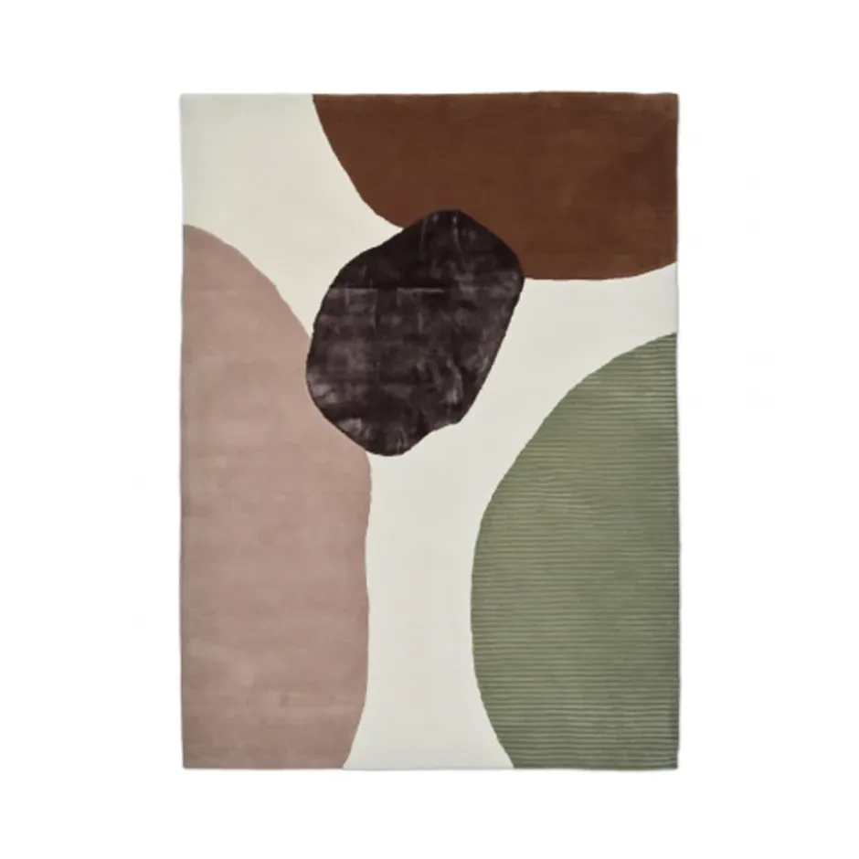 Topaz matta, ivory/green, 170x230 cm