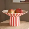 Toppu centerpiece hög Ø30x17 cm, Red-peach