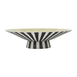 Toppu centerpiece låg Ø39x10,5 cm, Vanilla-black-white