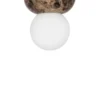 Torrano vägglampa/plafond 13 cm, Brun