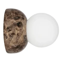 Torrano vägglampa/plafond 13 cm, Brun