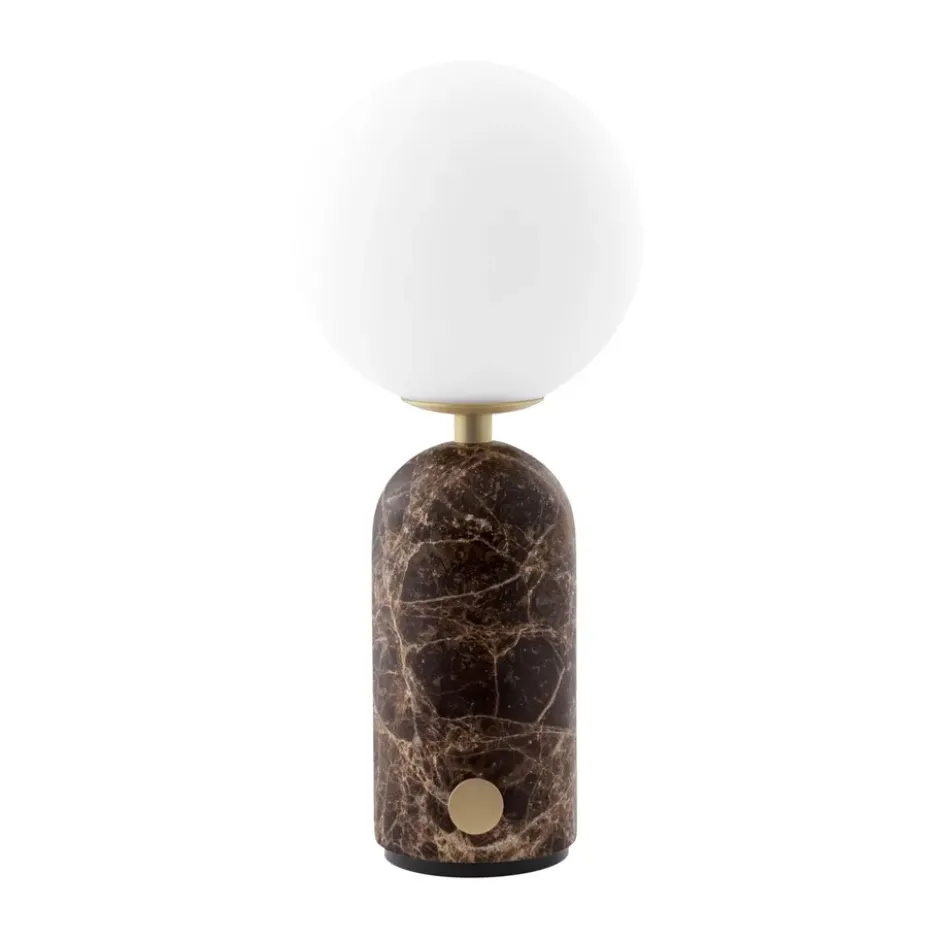 Torrano bordslampa portabel, Brun marmor