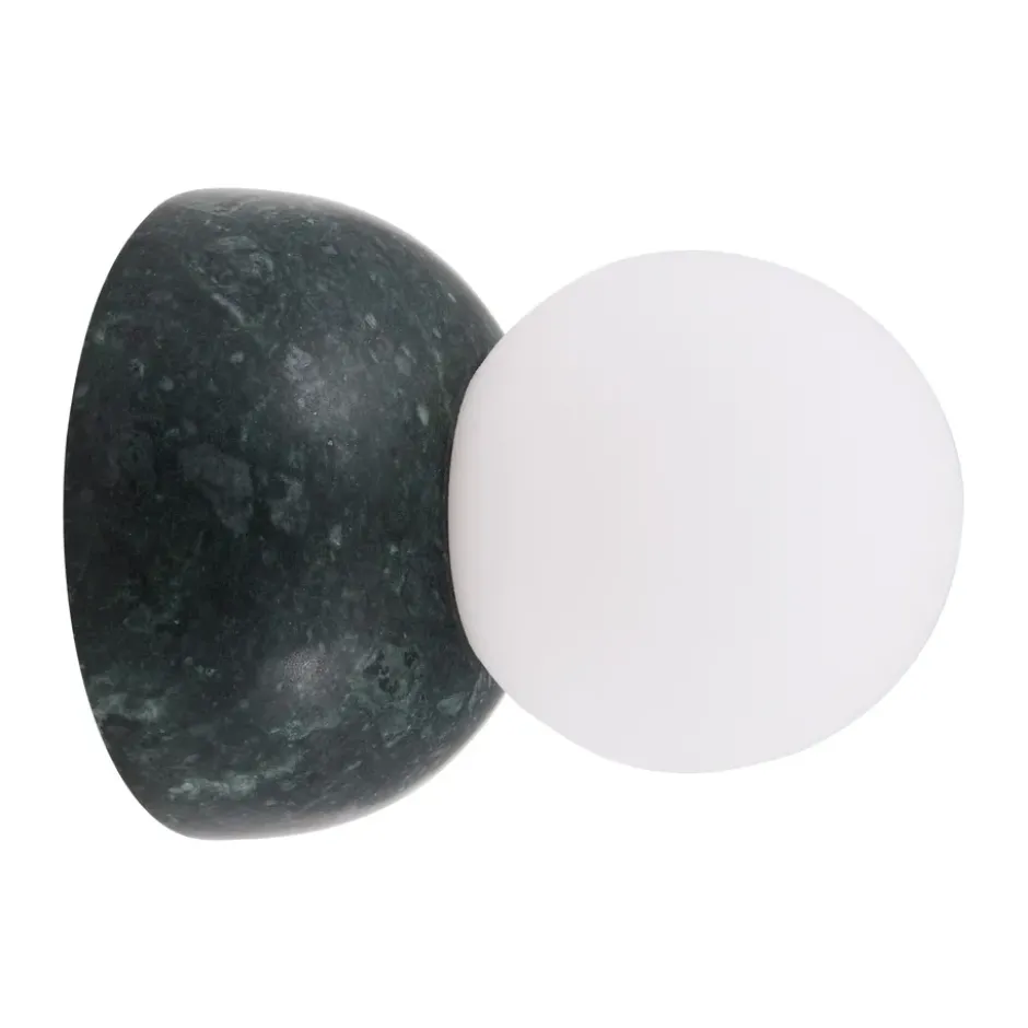 Torrano vägglampa/plafond 13 cm, Mörkgrön marmor