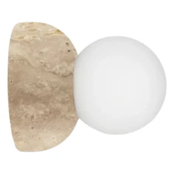 Torrano vägglampa/plafond 13 cm, Travertin