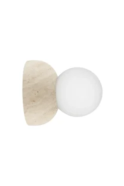 Torrano vägglampa/plafond 13 cm, Travertin