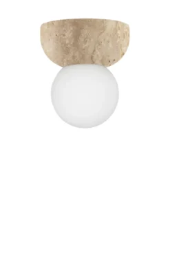 Torrano vägglampa/plafond 13 cm, Travertin