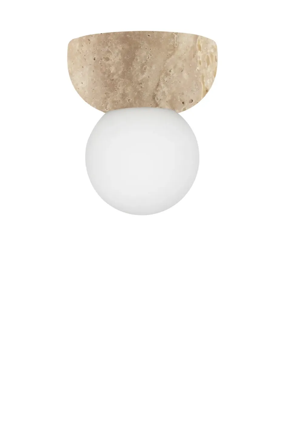 Torrano vägglampa/plafond 13 cm, Travertin