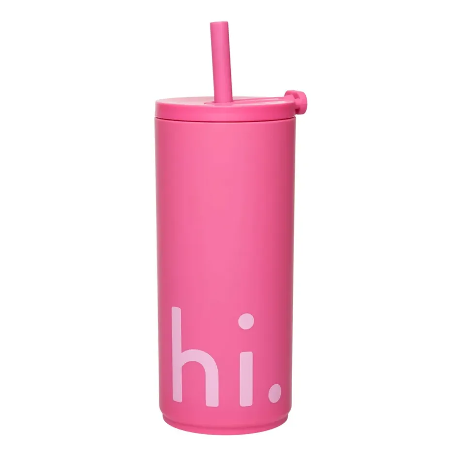 Travel Life termosflaska med sugrör 50 cl, Hi-cherry pink