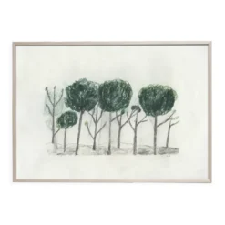 Trees poster 50x70 cm, Svart- off white