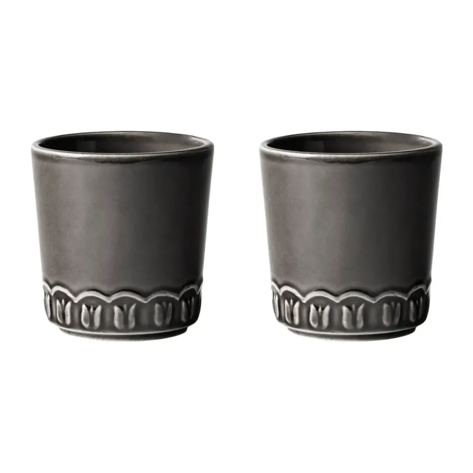 Tulipa kopp 20 cl 2-pack, Almost black