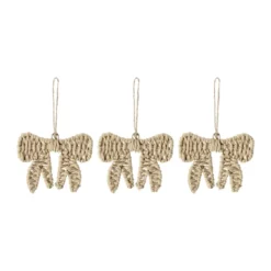 Twine julgranshänge rosett 3-pack, Natur
