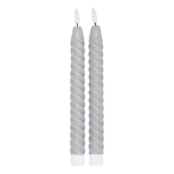 Twisted LED-ljus 25 cm 2-pack, Grå