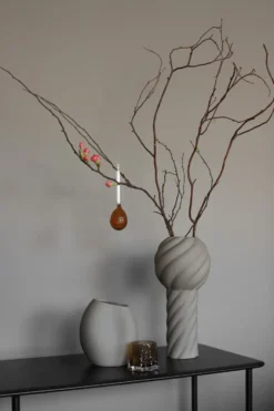 Twist pillar vas 34 cm, Sand