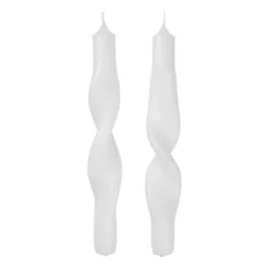 Twist twisted candles skruvade ljus 23 cm 2-pack, Pure white