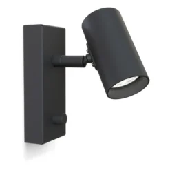 Tyson vägglampa Ø5,5 cm, Svartstruktur