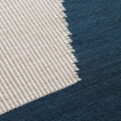 Una ullmatta 180x270 cm, Dark blue-beige-off white