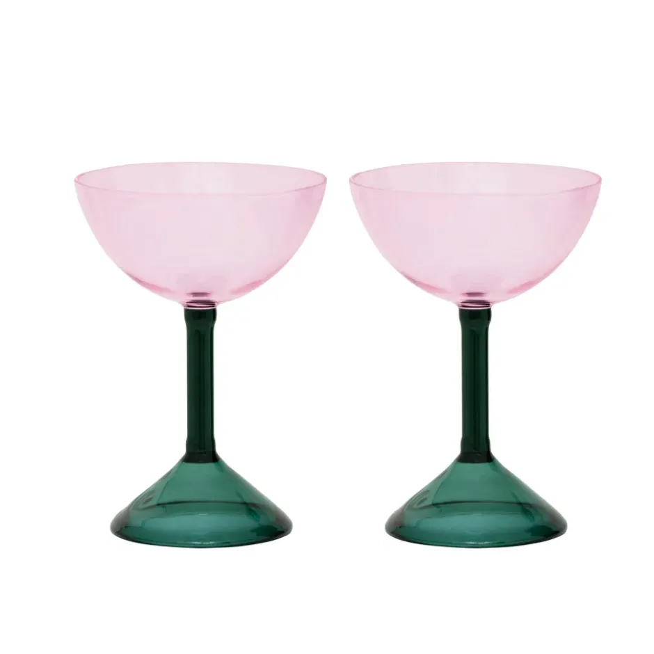 Urban Nature Culture gåvoset coupeglas 2-pack, Pink