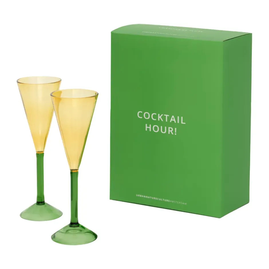Urban Nature Culture gåvoset champagneglas 2-pack, Pink