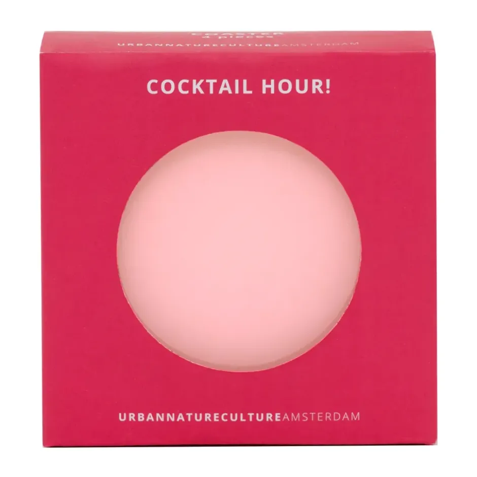 Urban Nature Culture gåvoset glasunderlägg 4-pack, Pink