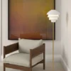Valencia golvlampa 150 cm, Mattvit-mässing