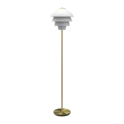 Valencia golvlampa 150 cm, Mattvit-mässing