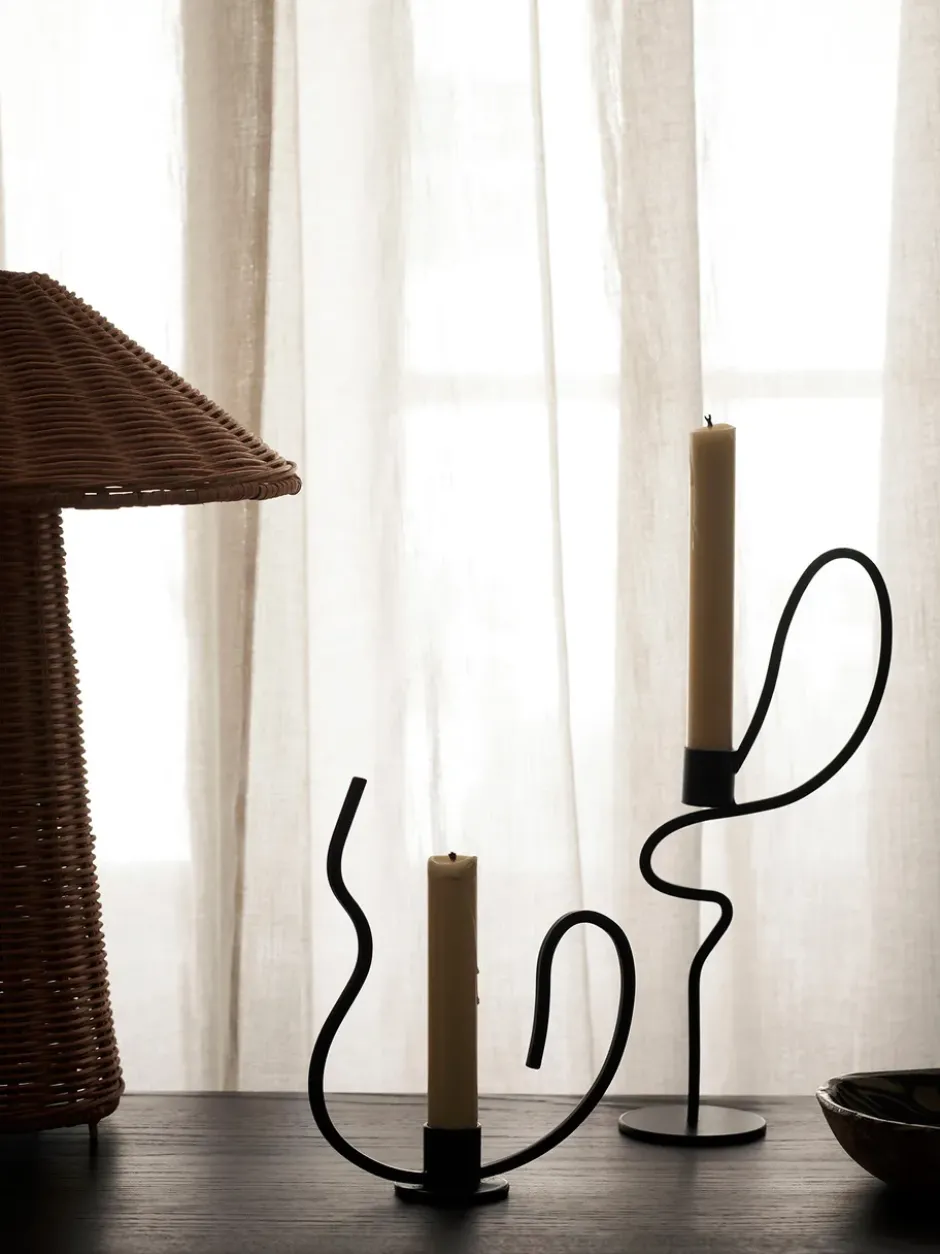 Valse ljusstake high, Black
