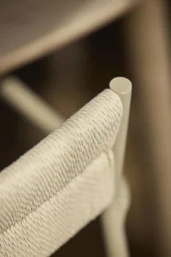 Vev karmstol, Grey beige-natural rope