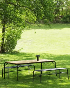 Vig Robinia matbord 90x200 cm, Black