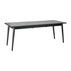 VIOR matbord 90x200 cm, Svartlackad ek