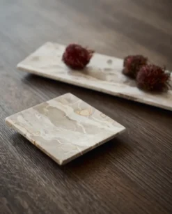 Vita dekorationsbricka, Seashell, 30x12 cm