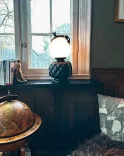 Viva La Diva bordslampa 45 cm, Svart-matt vit
