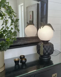 Viva La Diva bordslampa 45 cm, Svart-matt vit