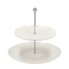 Våningsfat 27 cm-20 cm, Vit