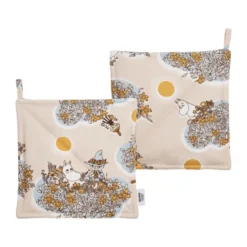 Vänner för alltid mumin grytlappar 2-pack, 22x22 cm