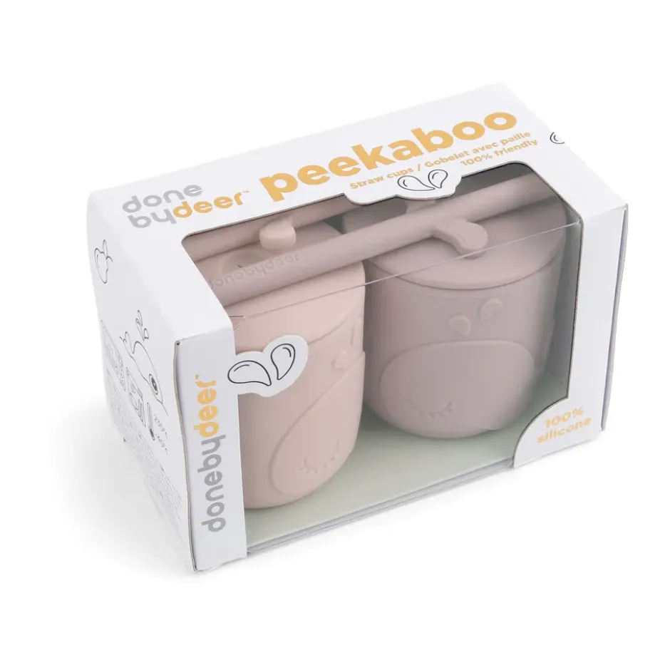 Wally mugg med peekaboo sugrör 2-pack, Powder